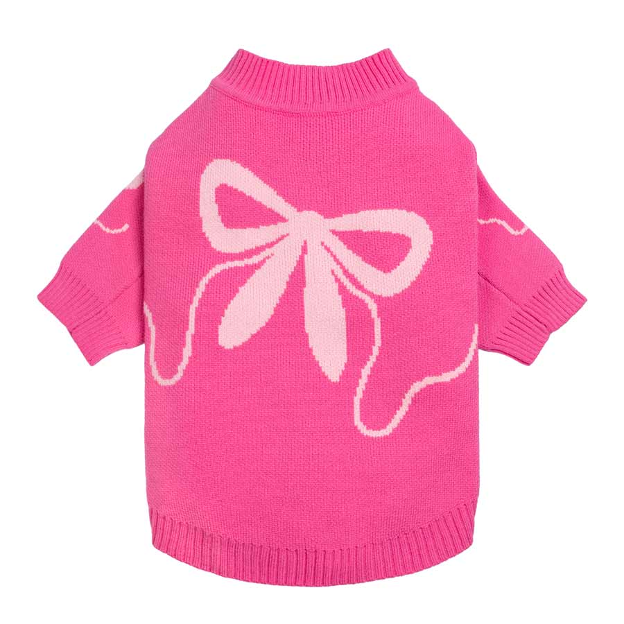 Suéter rosado moño