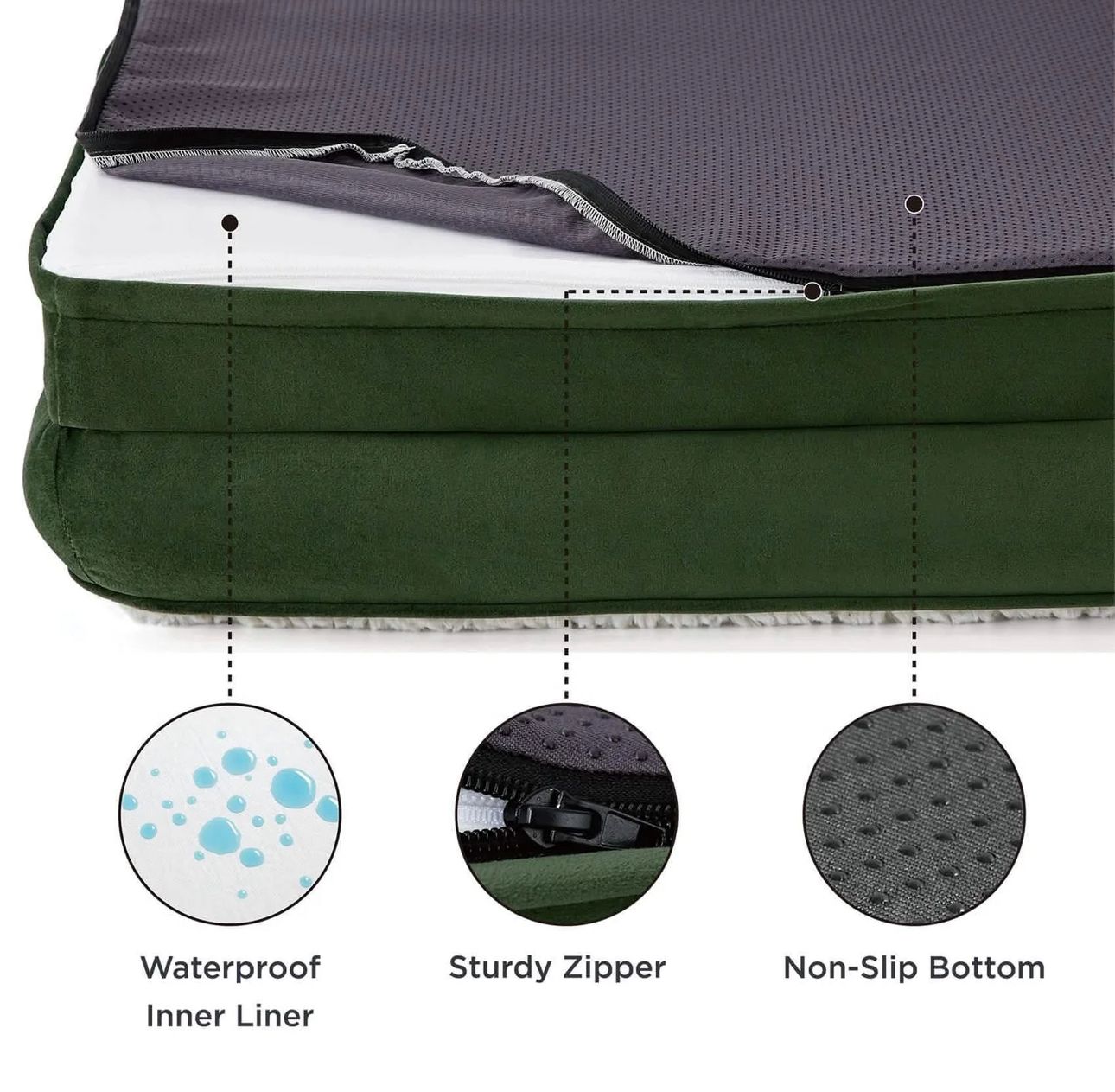 Bedsure - Cama ortopédica pequeña para perros, hasta 16 libras