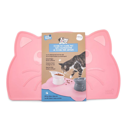 Alfombra para platos rosada gatos
