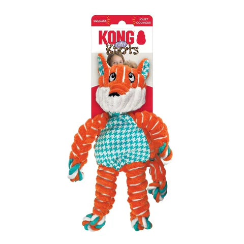 KONG Floppy Knots Dog Toy Fox, Medium/Large