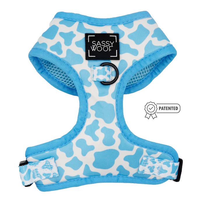 Sassy woof- pechera y correa Blueberry milk
