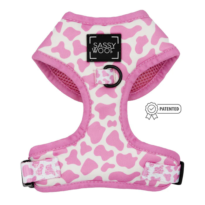 Sassy woof- pechera y correa Strawberry Milk