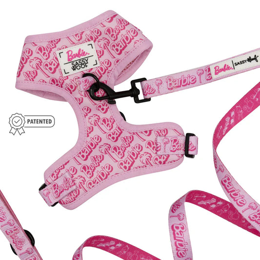 Sassy Woof- Pechera y correa BARBIE™ Malibu