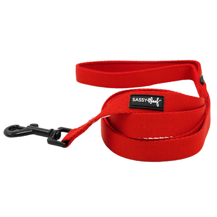 Sassy woof- Pechera ajustable y correa Neon red