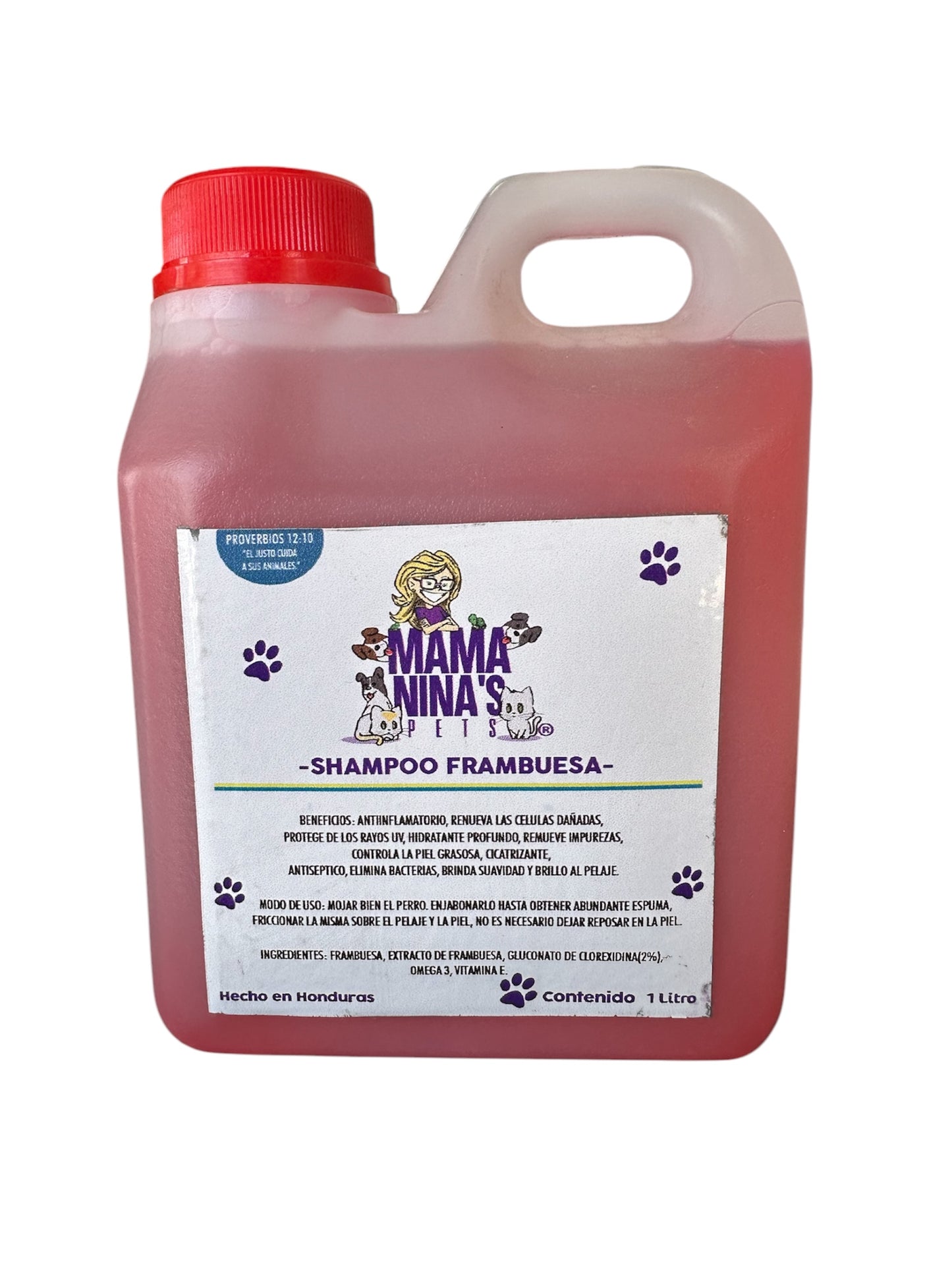 Shampoo artesanal mamaninas Frambuesa