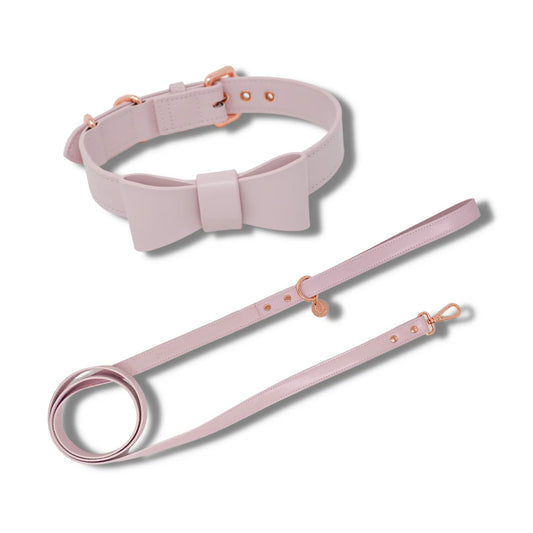 Signature Collar & Leash Set - Blush Pink