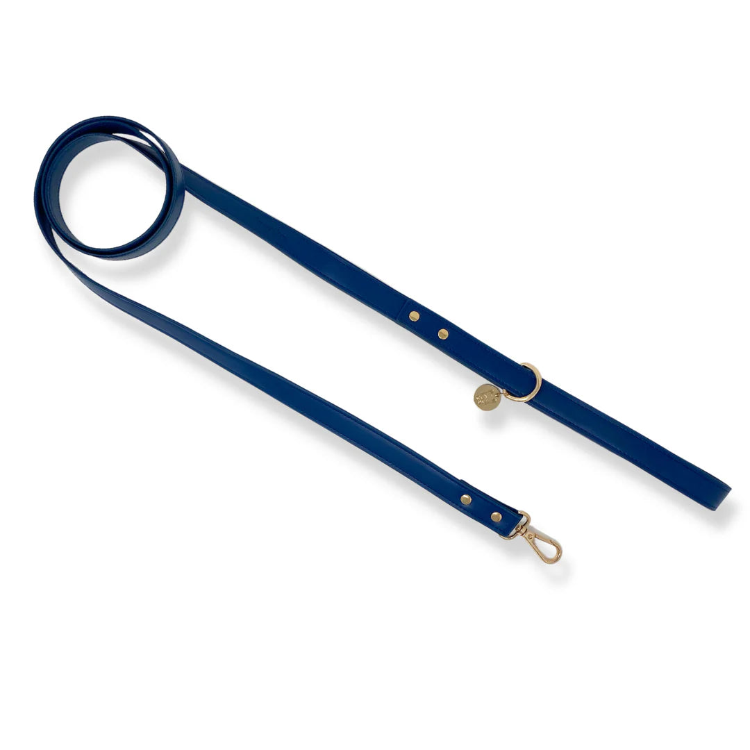 Signature Collar & Leash Set - Navy