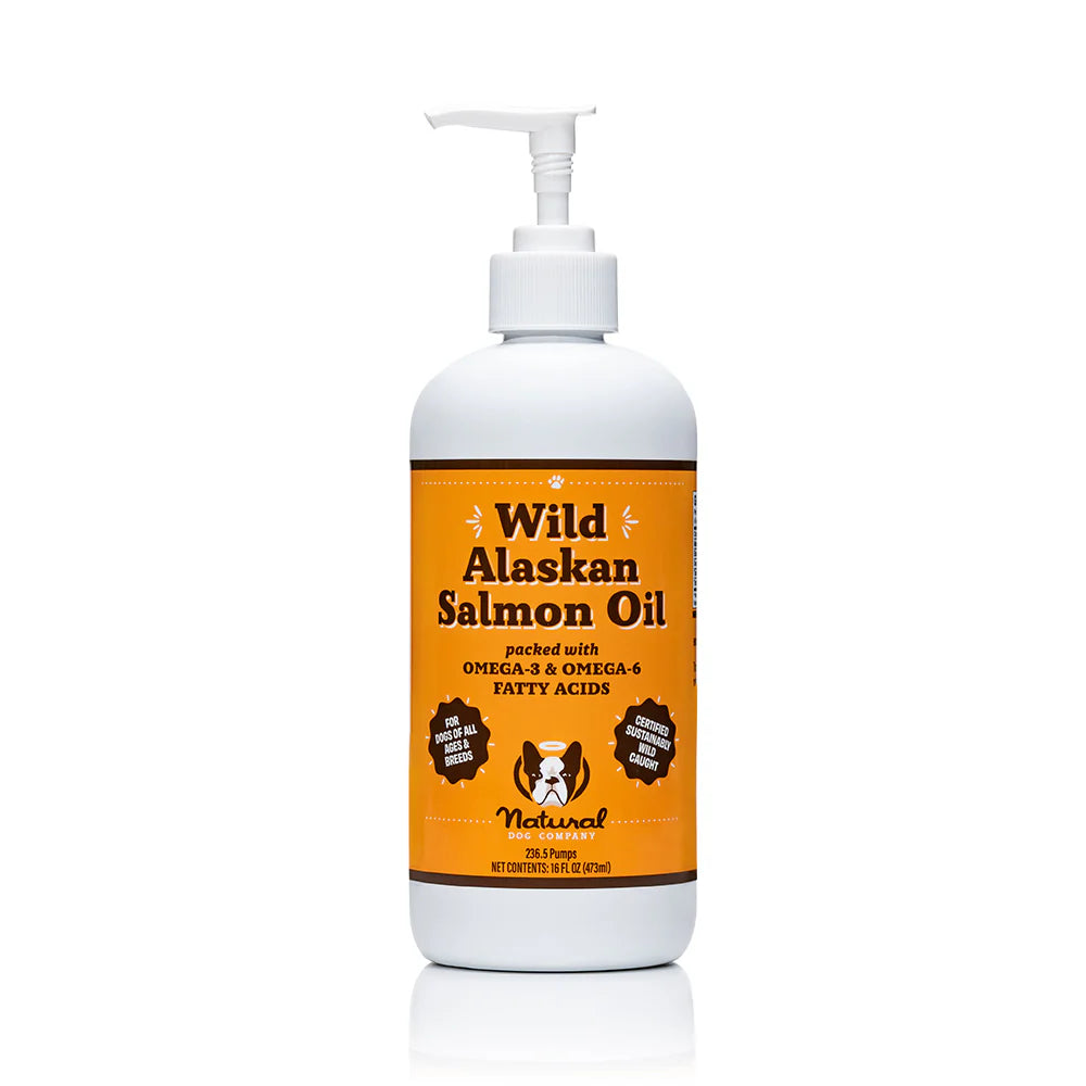 Natural Dog Company Fórmula de aceite de salmón salvaje de Alaska con Omega 3