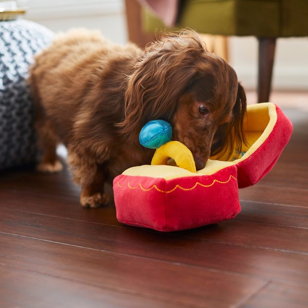 Valentine Ring 2-in-1 Plush Squeaky Dog Toy