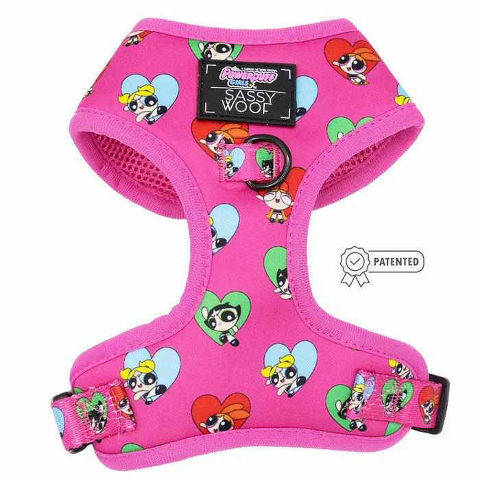 Sassy Woof- Pechera y correa ajustable PowerPuff