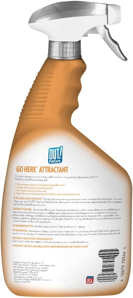 OUT! PetCare Go Here Attractant Spray de entrenamiento para perros