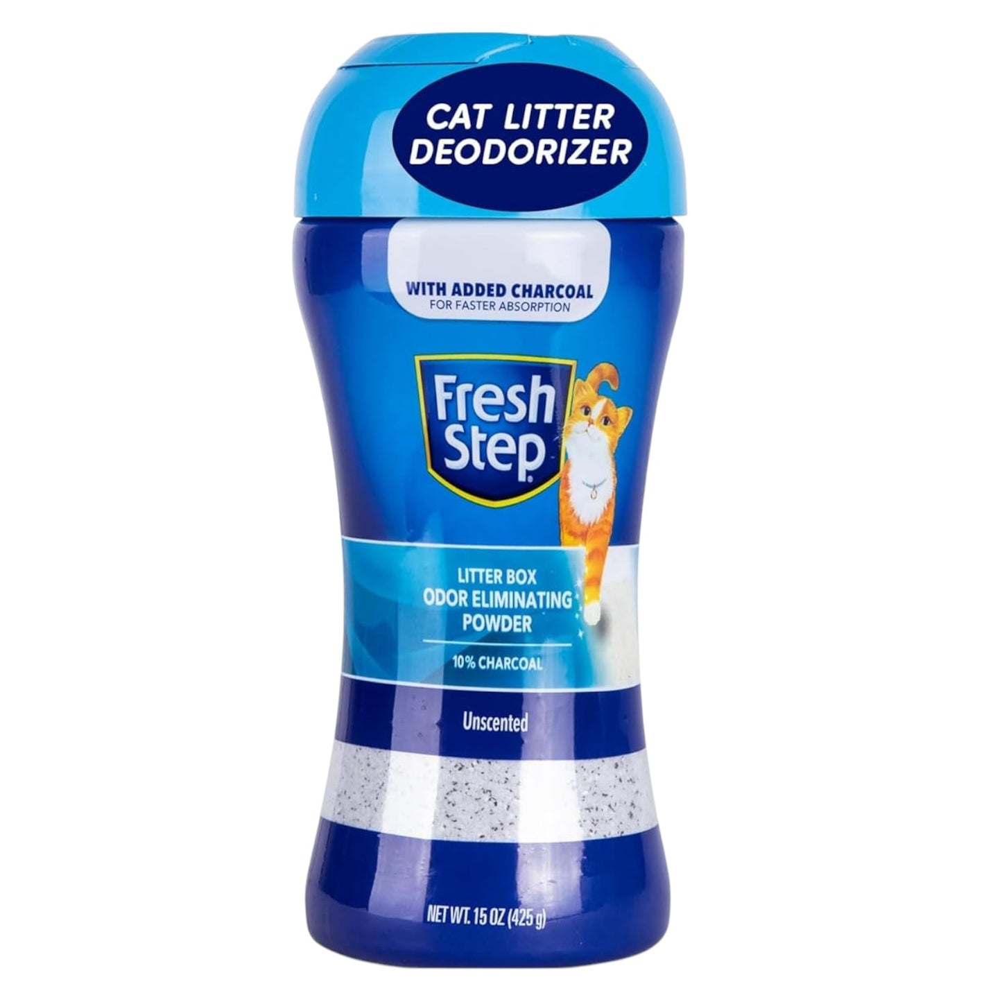 Fresh Step en polvo eliminador de olores de carbón para caja de arena gato 15 onzas sin perfume