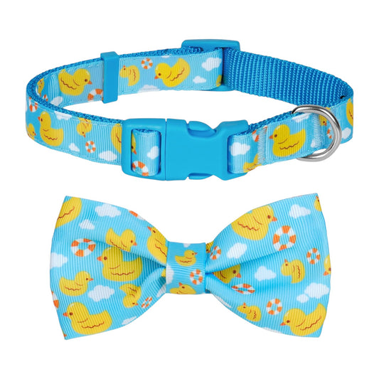 Collar de perro con moño, suave y cómodo