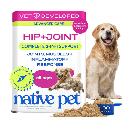 Native Pet Advanced Care - Hip and Joint Suplemento para cadera y articulaciones para perros