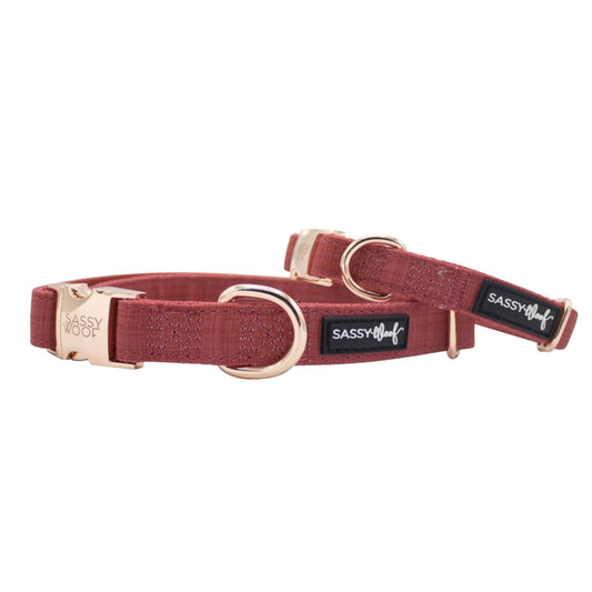Sassy Woof Dog Collar, Merlot