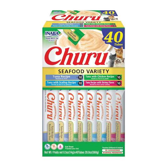 Inaba Churu Tuna & Seafood Variety Box 40PCS