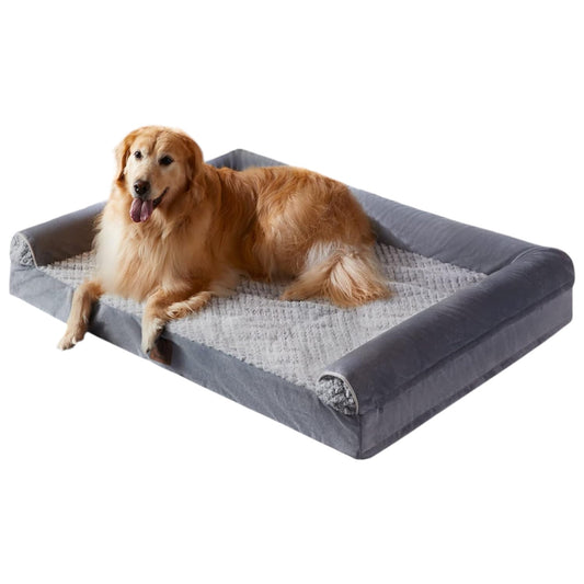 Cama ortopédica tamaño XL, color gris