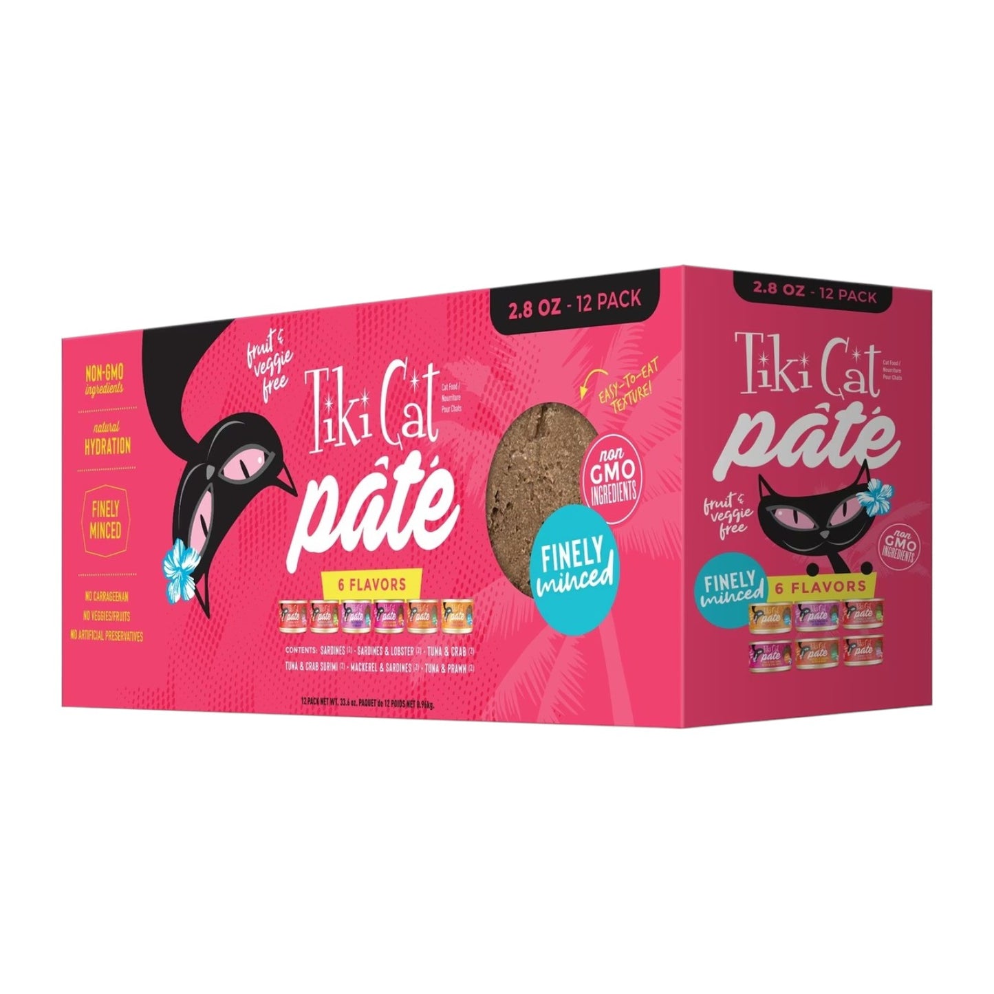 Tiki Cat Grill Variety Pack Grain-Free Pate Wet Cat Food, 2.8-oz can, case of 12